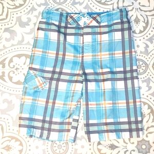 Cherokee boys large Preppy drawstring elastic waist plaid flat front y2k